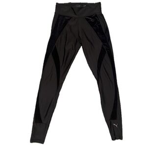 Puma Explosive Tights Black Velvet Accent Workout Leggings Size M dryCELL